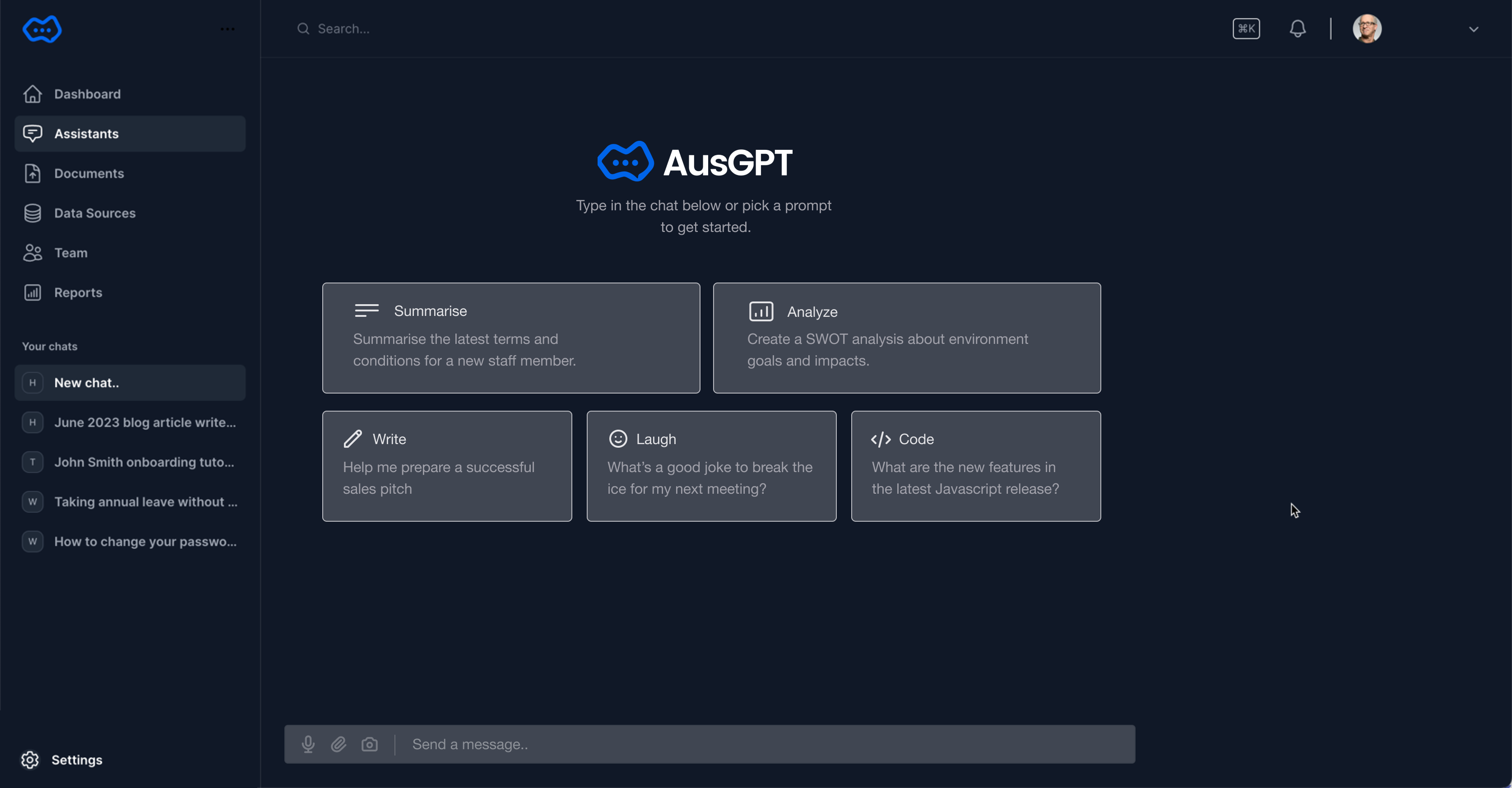 AusGPT product screenshot
